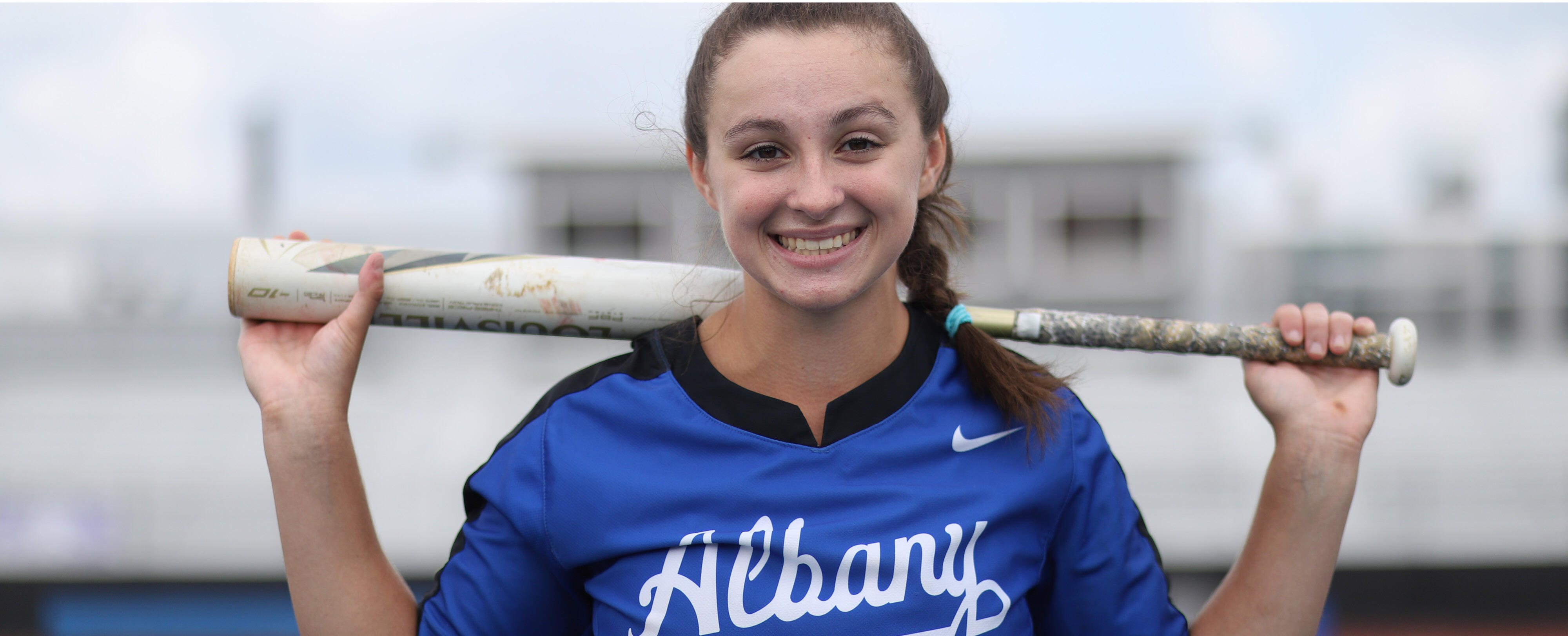 Albany High girls' softball player
